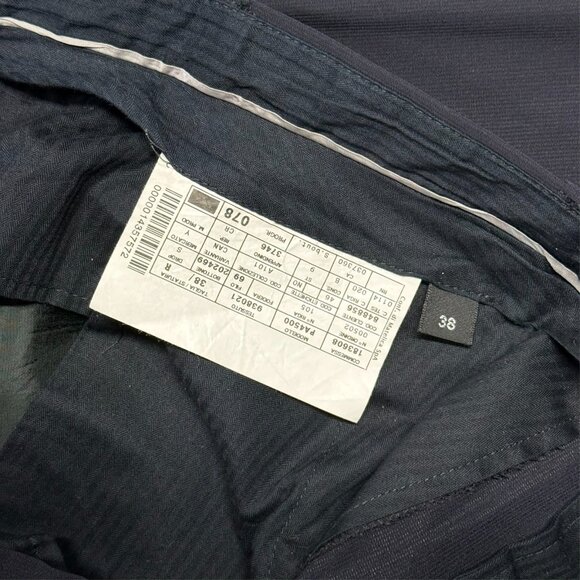 Giorgio Armani Dress Pants Stretch Striped Wool Trousers Navy Blue 36x31 - Picture 5 of 10